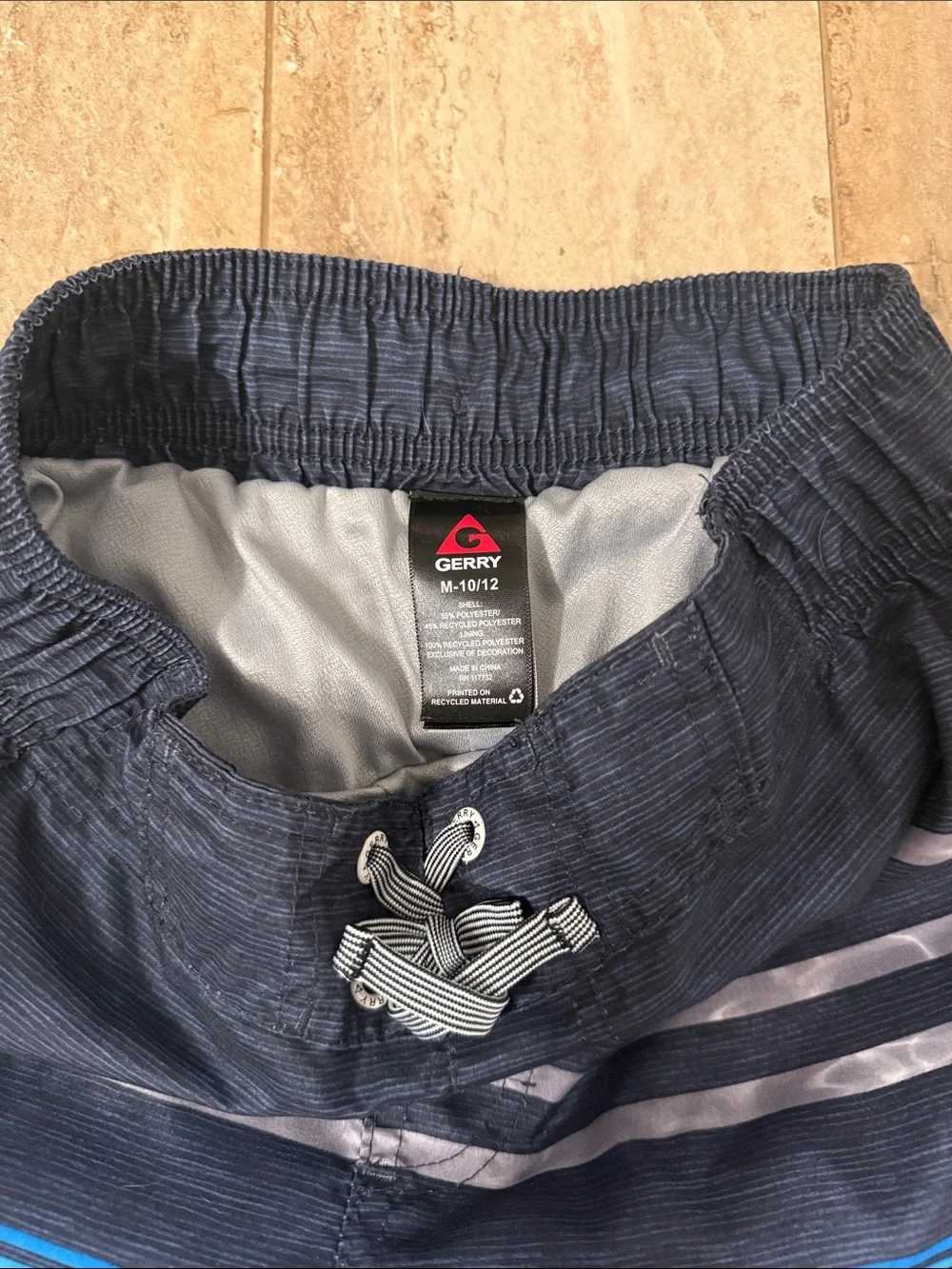 Gerry Weber Blue Ombre Pool-Print Boys' Swim Trunks
